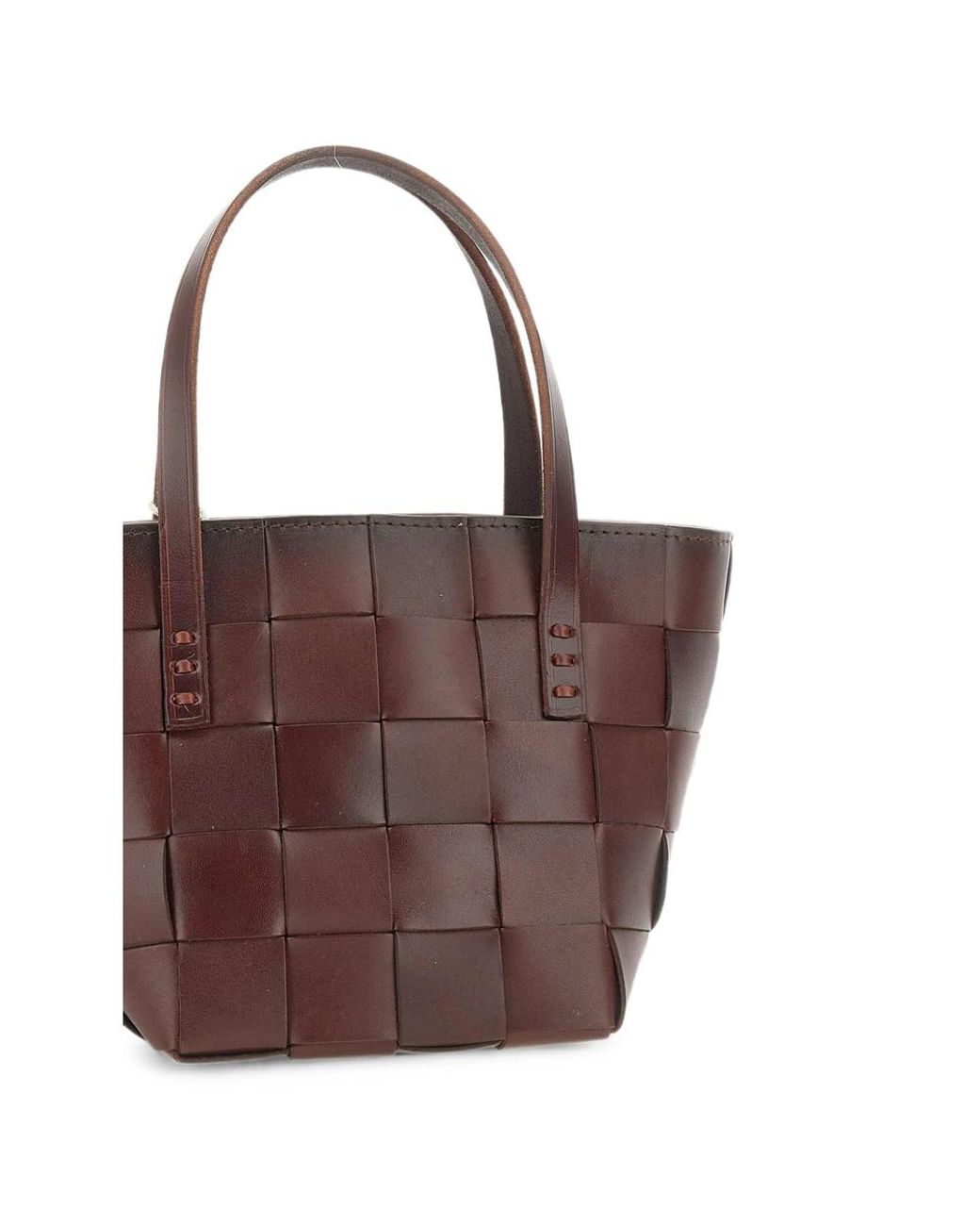 Dragon Diffusion Brown Mini Japan Leather Tote Bag for men