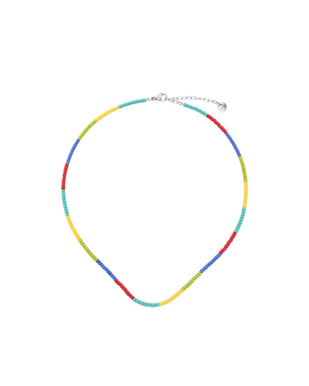 COLLANINE COLORATE Blue Colorblock Beaded Necklace