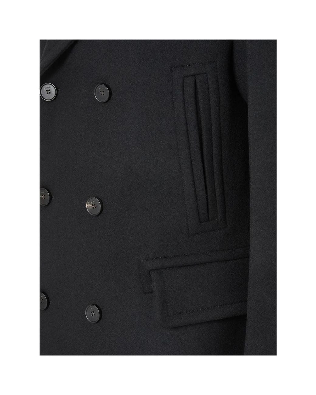 Fendi Black Coats for men