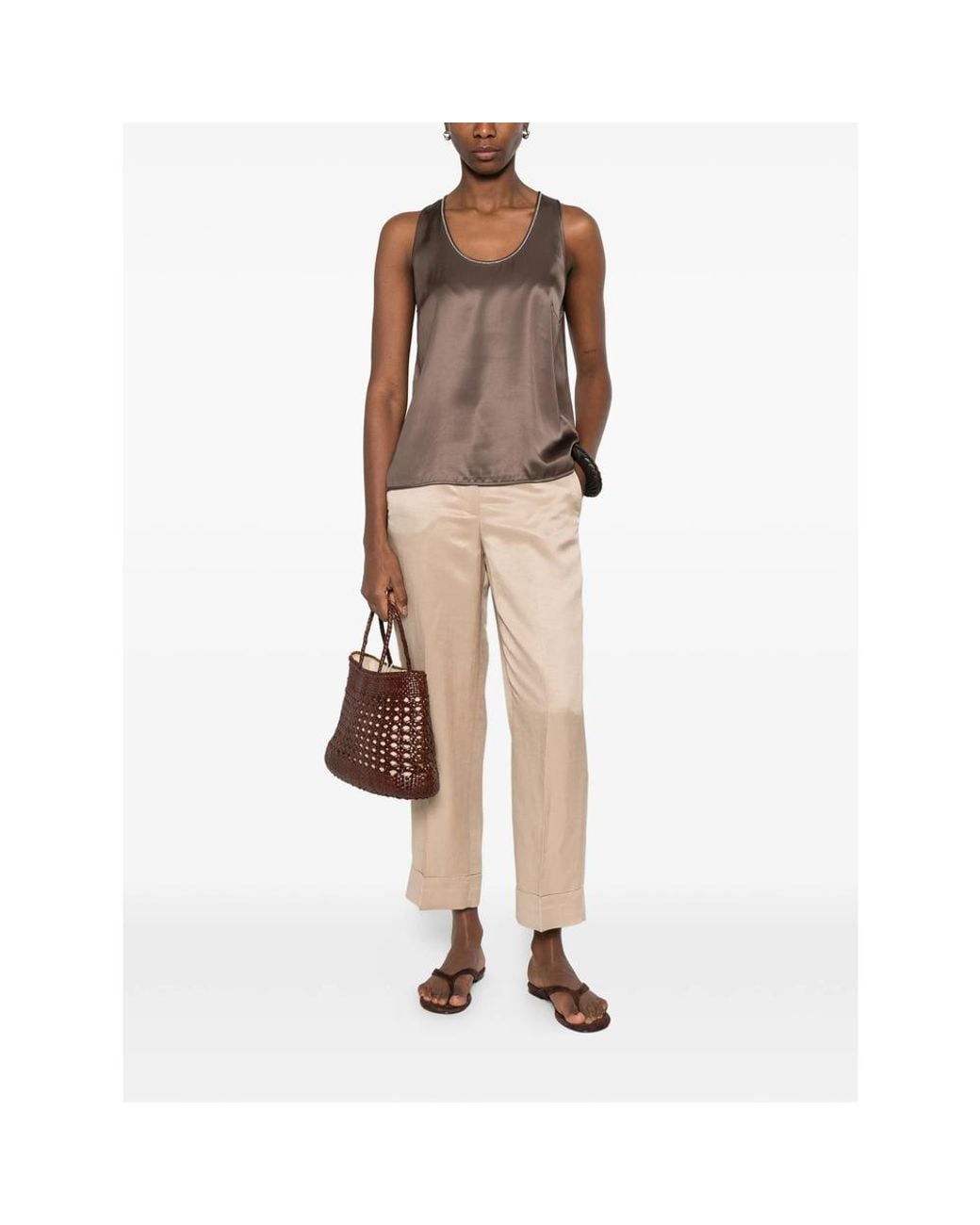 Peserico Natural Pants Neutral
