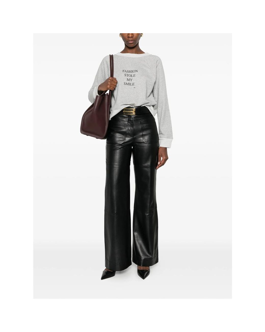 Victoria Beckham Gray Trousers