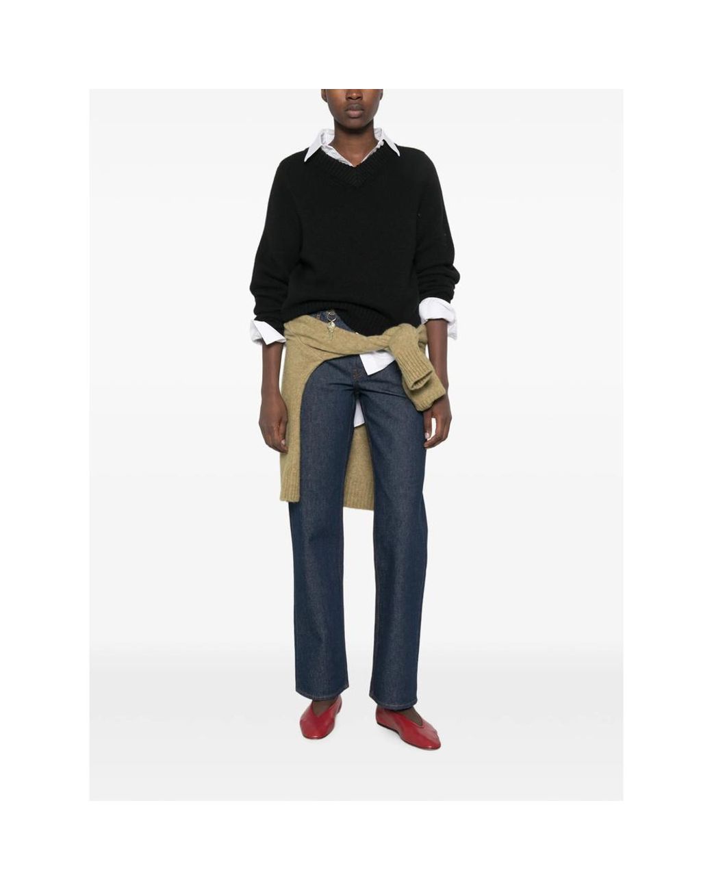 Carven Blue Key-Charm Straight-Leg Jeans