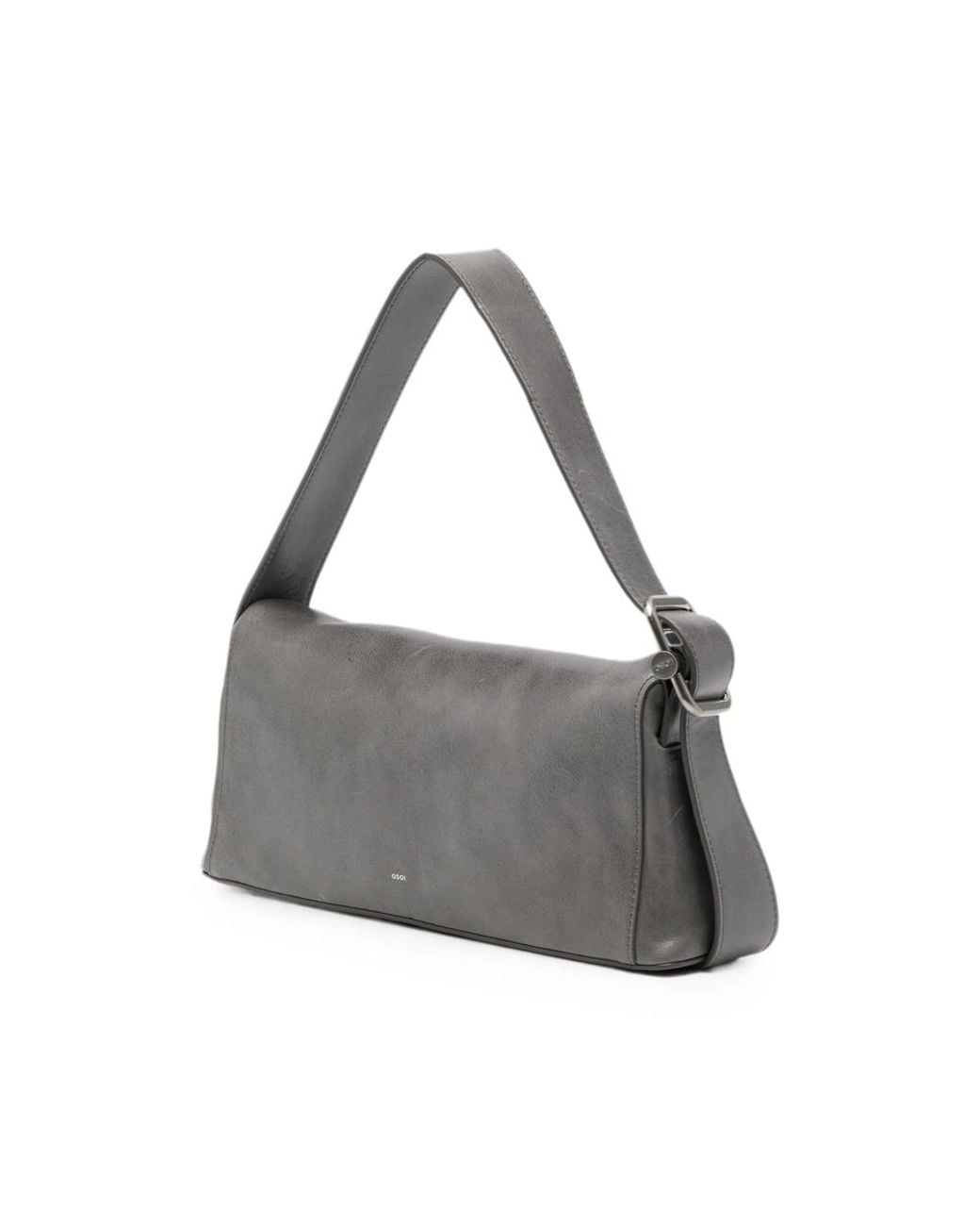 OSOI Gray Folder Brot Leather Tote Bag