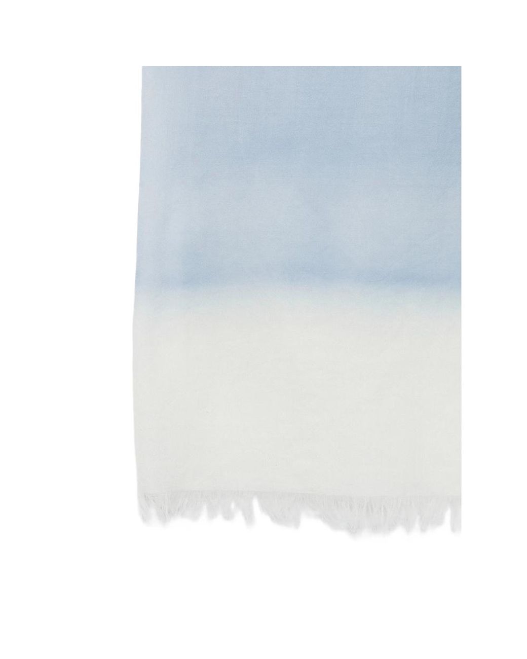 D'Aniello Blue Fringed Colour Block Scarf