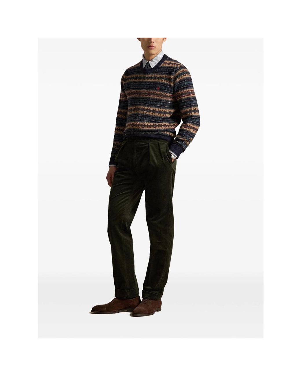 Ralph Lauren Black Fair Isle Sweater for men