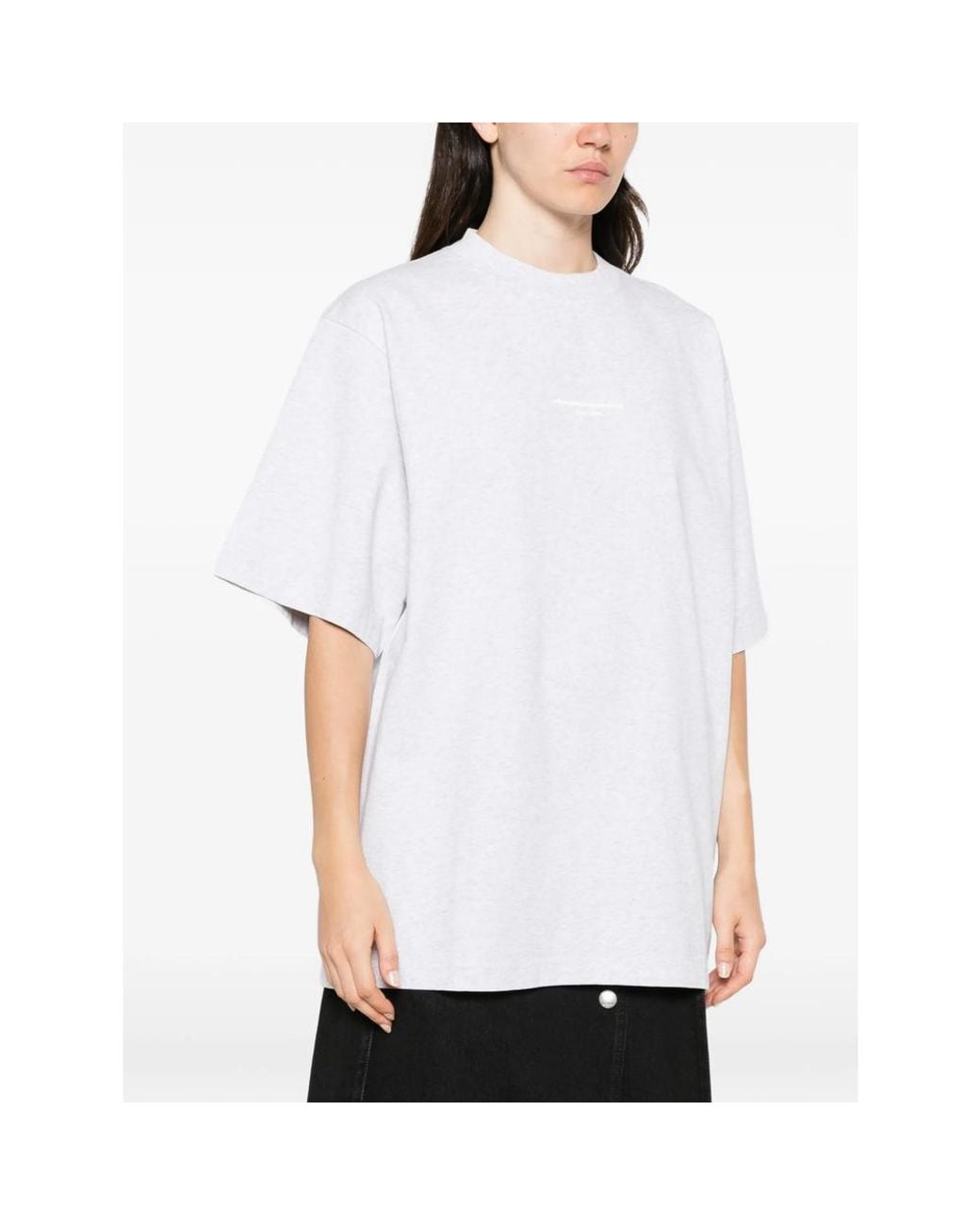 Alexander Wang White Logo-Print Oversized T-Shirt