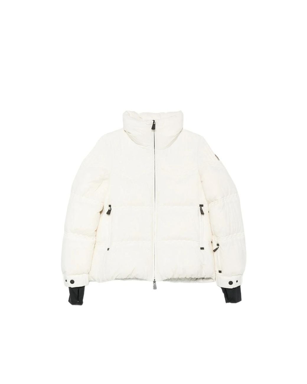 Moncler White Quilted High-Neck Jacket