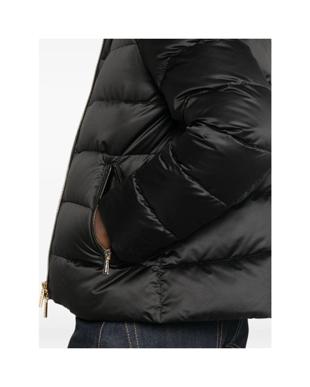 Moorer Black Argentea Quilted Jacket