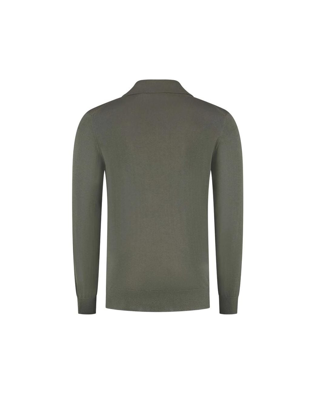 ZANONE-SLOWEAR Green Buttoned Polo Shirt for men