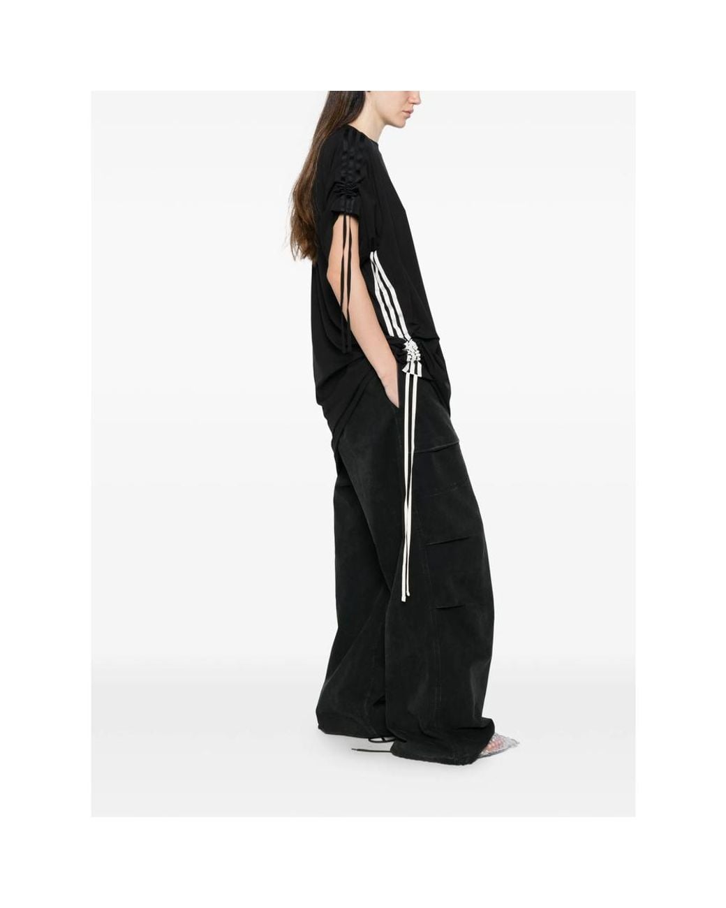 Y-3 Black Stripe Sleeve Dress