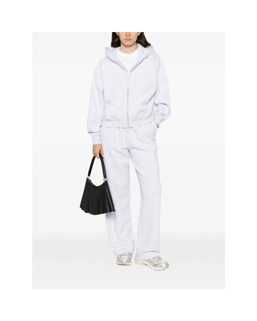 Sporty & Rich White Zip-Up Hoodie