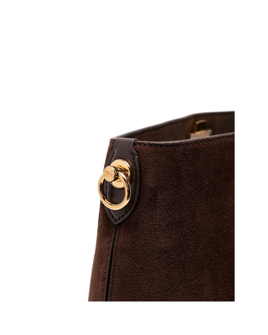 Dolce & Gabbana Brown Large Vittoria Suede Cross Body Bag
