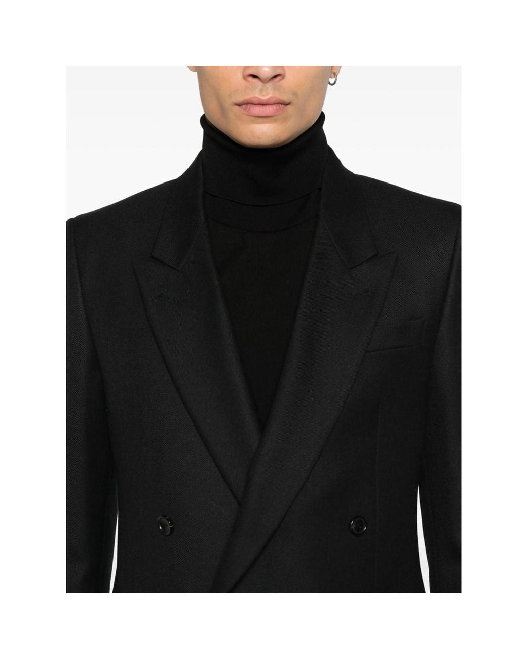 Reveres 1949 Black Double-Breasted Jacket for men