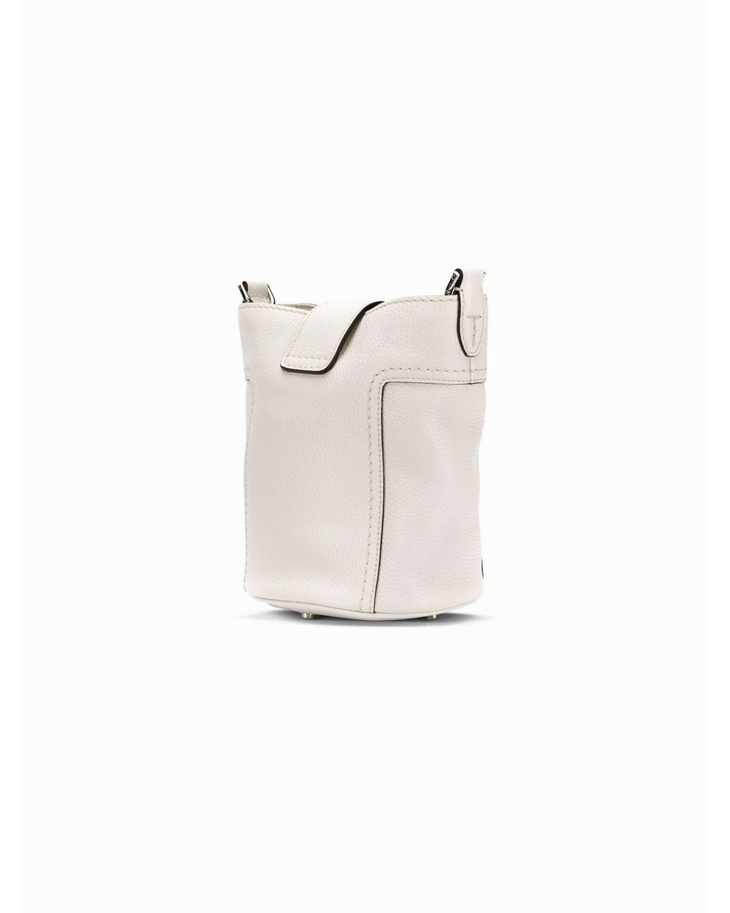 Tod's Double T Mini Bucket Bag in White | Lyst