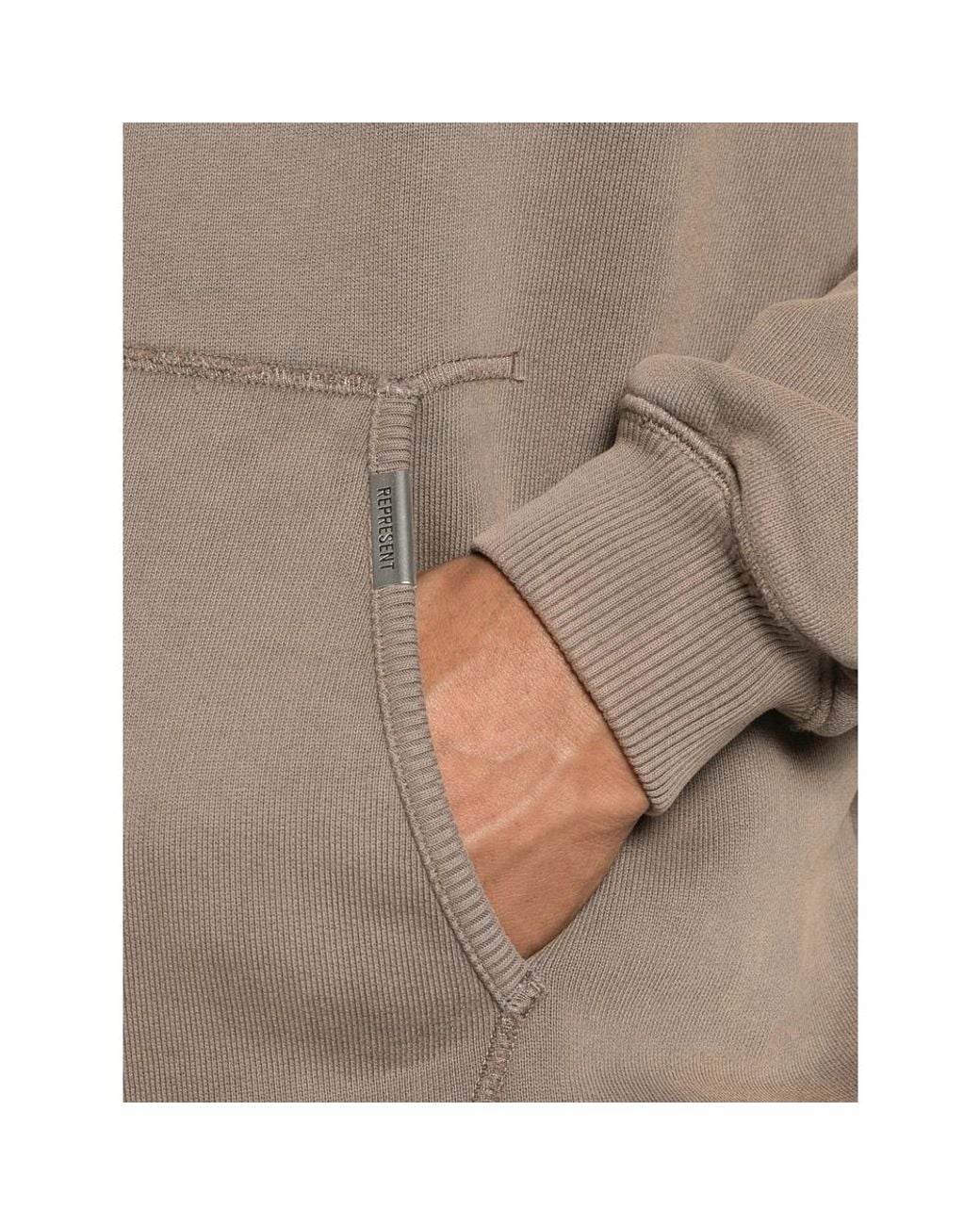 Represent Brown Cotton Sweatshirt Neutrals for men