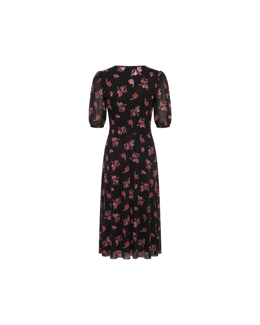 Diane von Furstenberg Blue Koren Floral-Print Ruched Midi Dress