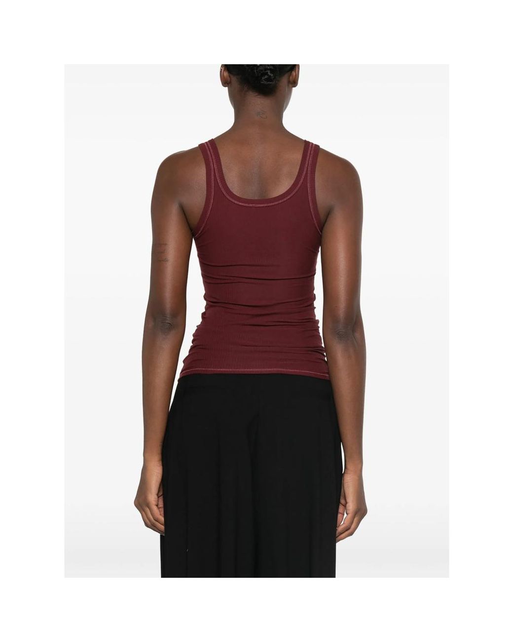 Baserange Red Heart Ribbed-Knit Tank Top