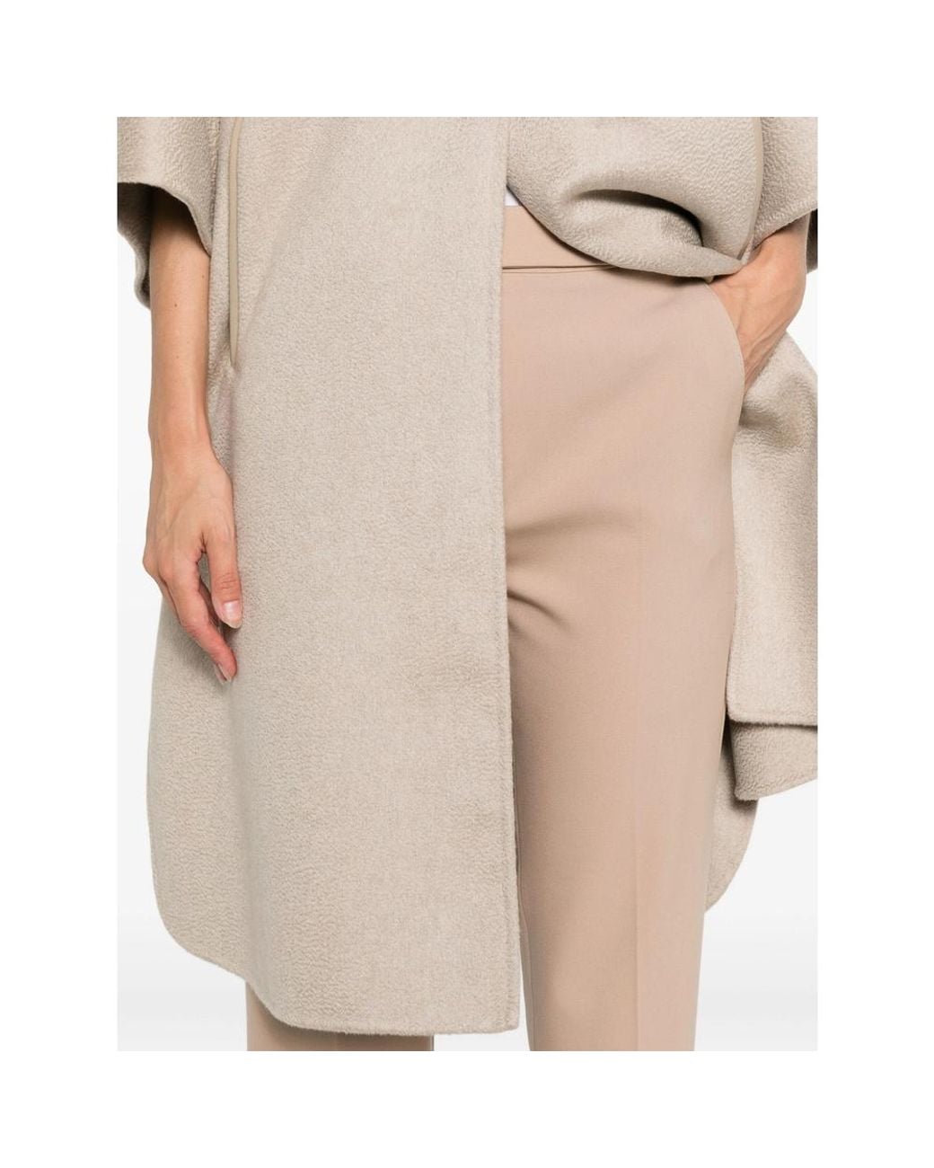 Max Mara Natural Straight Flat Front Pant