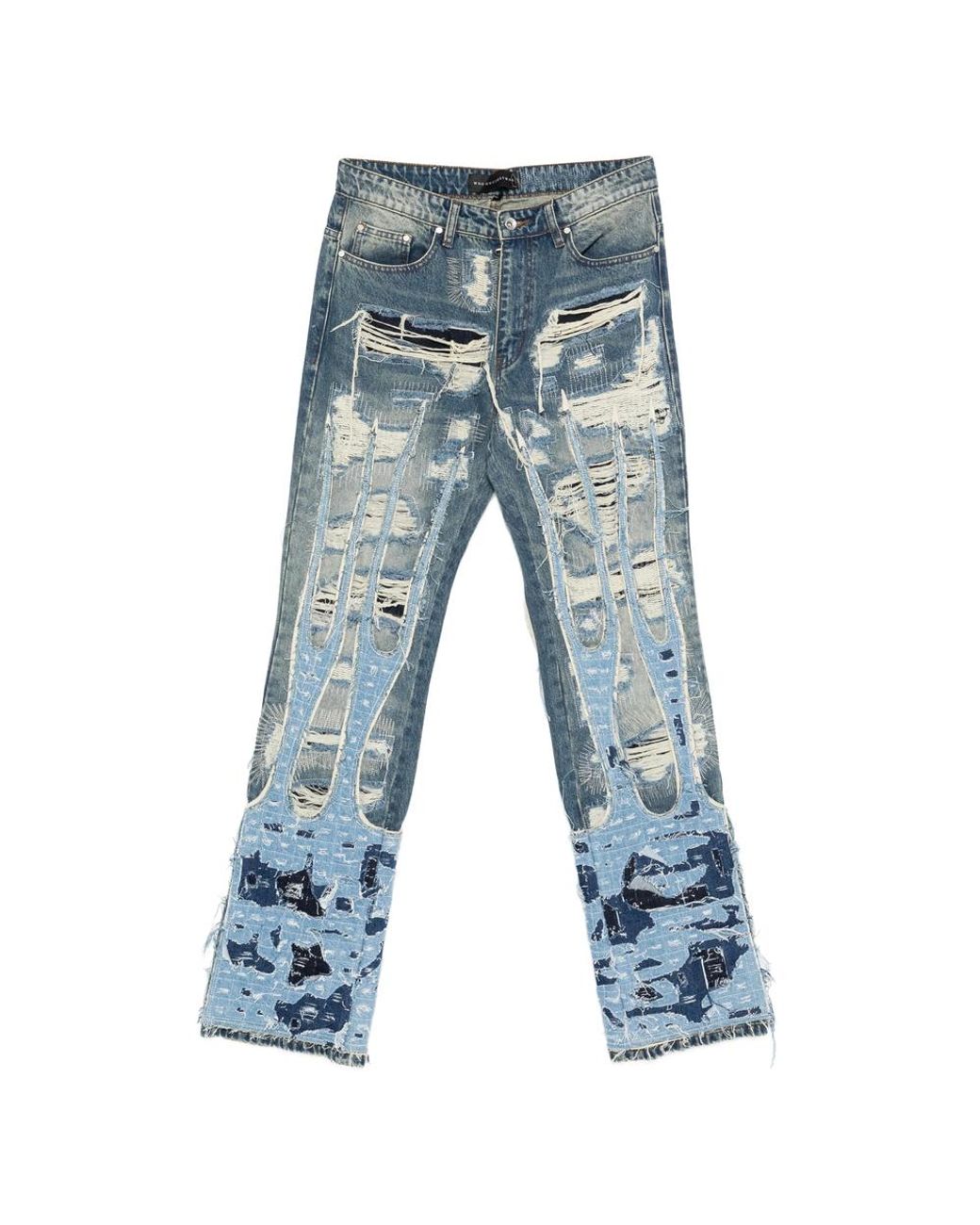 Who Decides War Blue Buttoned Jeans for men