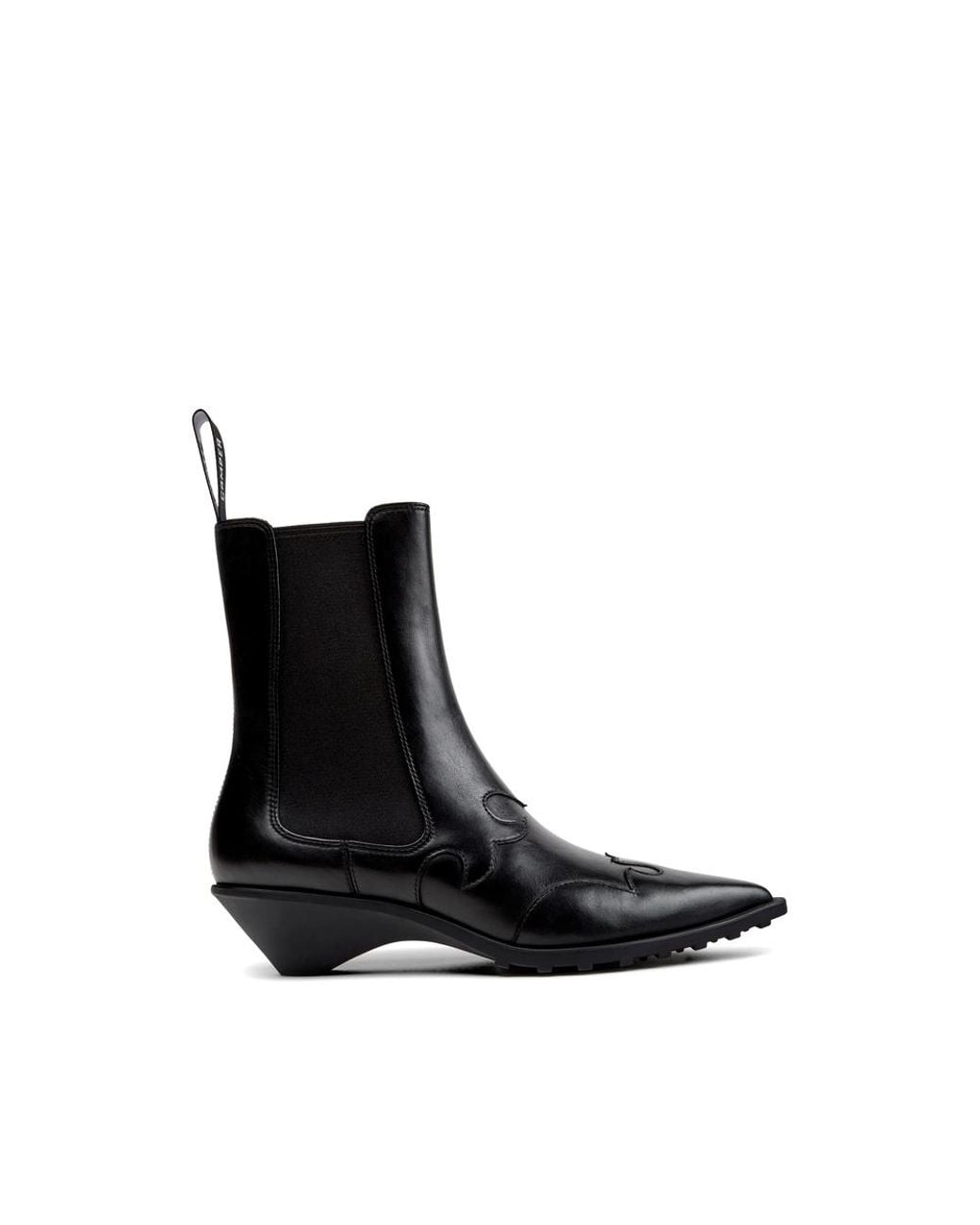 Camper Black Anita Panelled Leather Ankle Boots