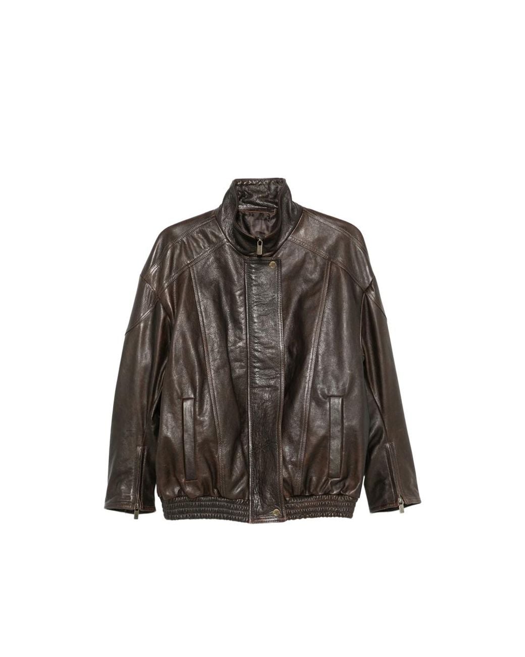 Salvatore Santoro Brown Zip-Cuff Jacket