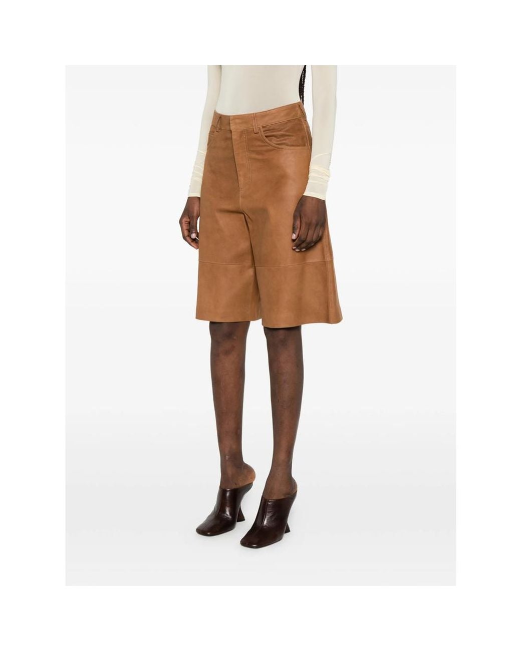 Tela Brown Pocket Panelled Shorts