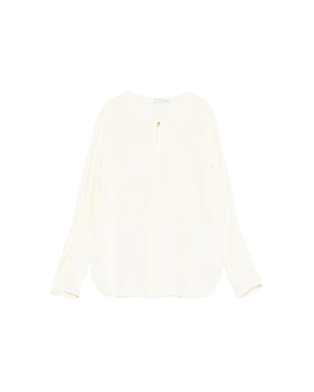 Max Mara White Long-Sleeves Blouse