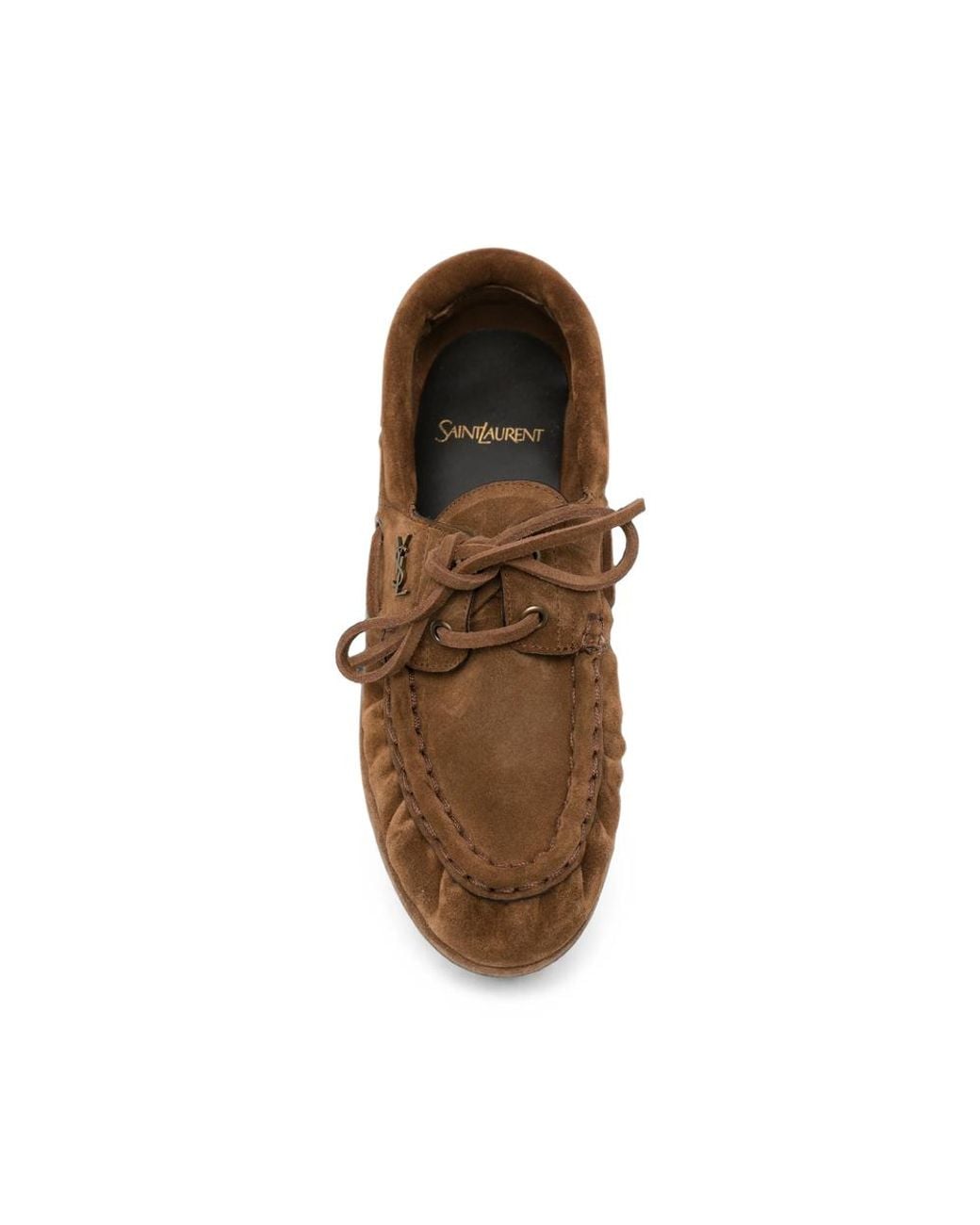 Saint Laurent Brown Suede Loafers
