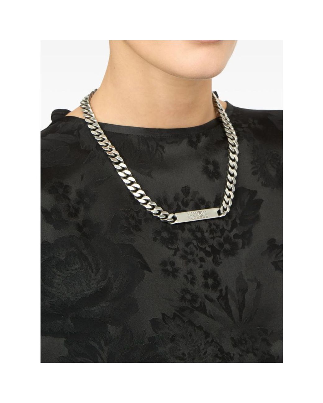 MM6 by Maison Margiela Metallic Classic Chain Necklaces for men