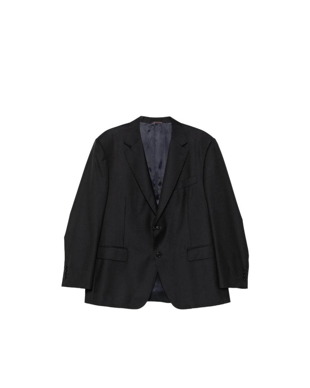 Canali Black Single-Breasted Notch-Lapel Suit for men