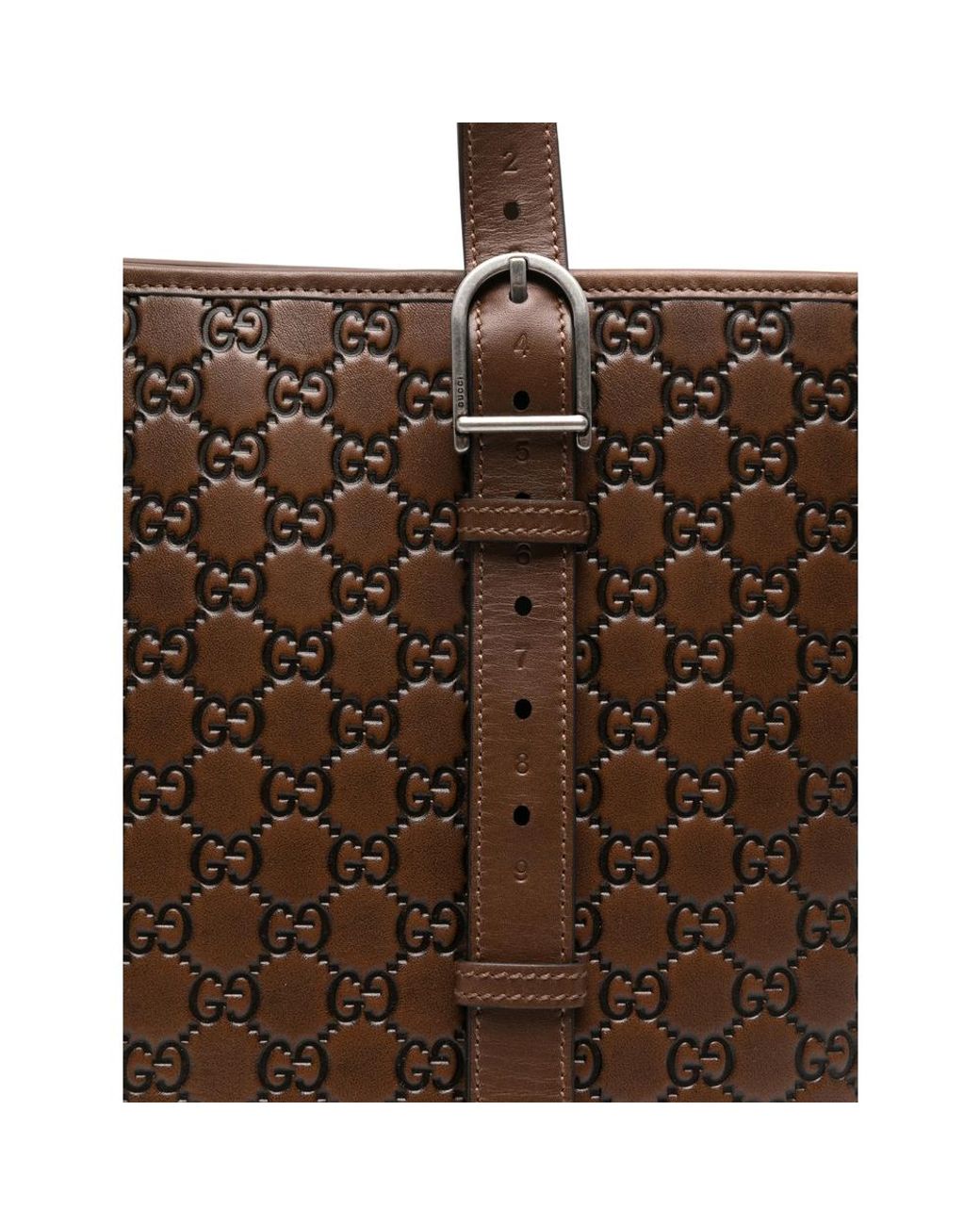 Gucci Brown Gg Emblem Large Tote Bag for men