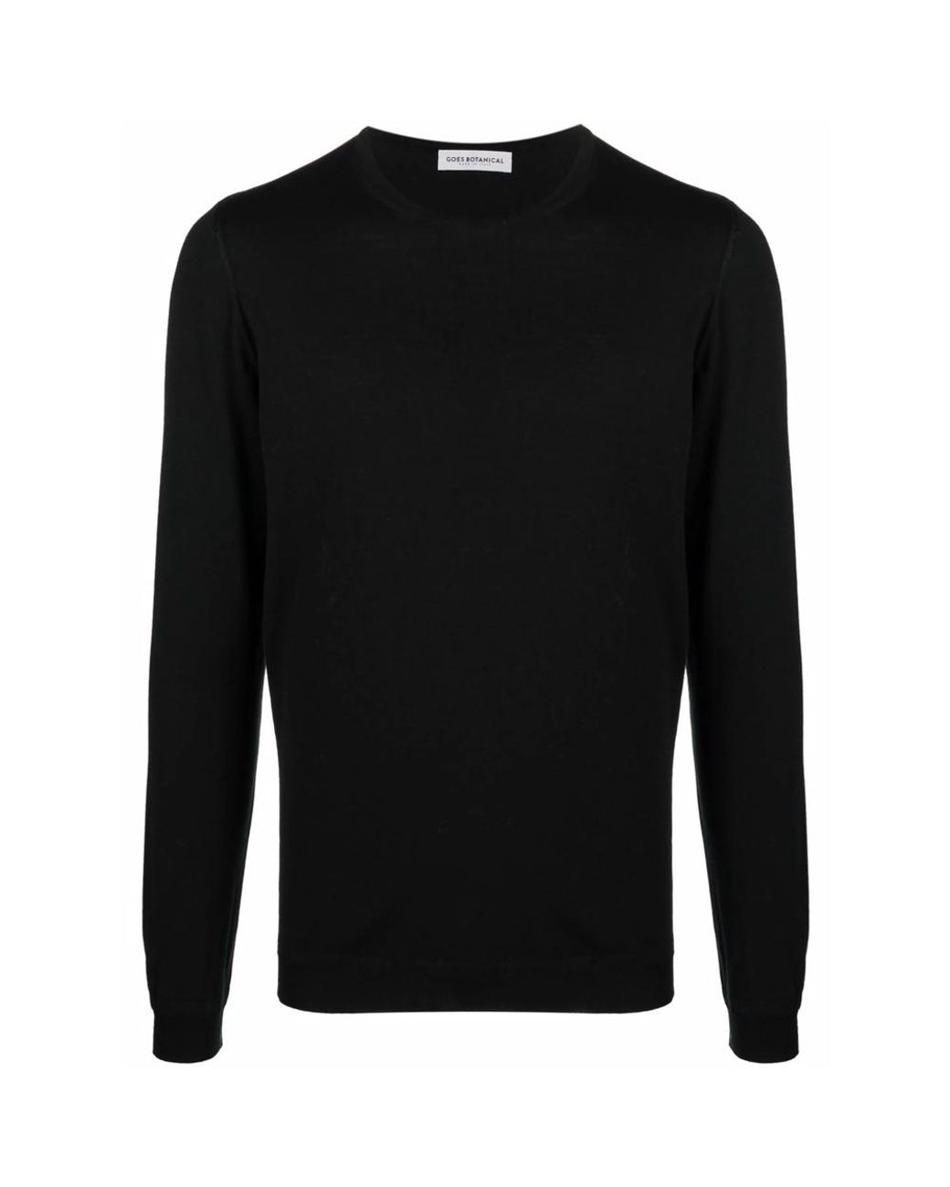 GOES BOTANICAL Black Crew-Neck Knit Jumper for men