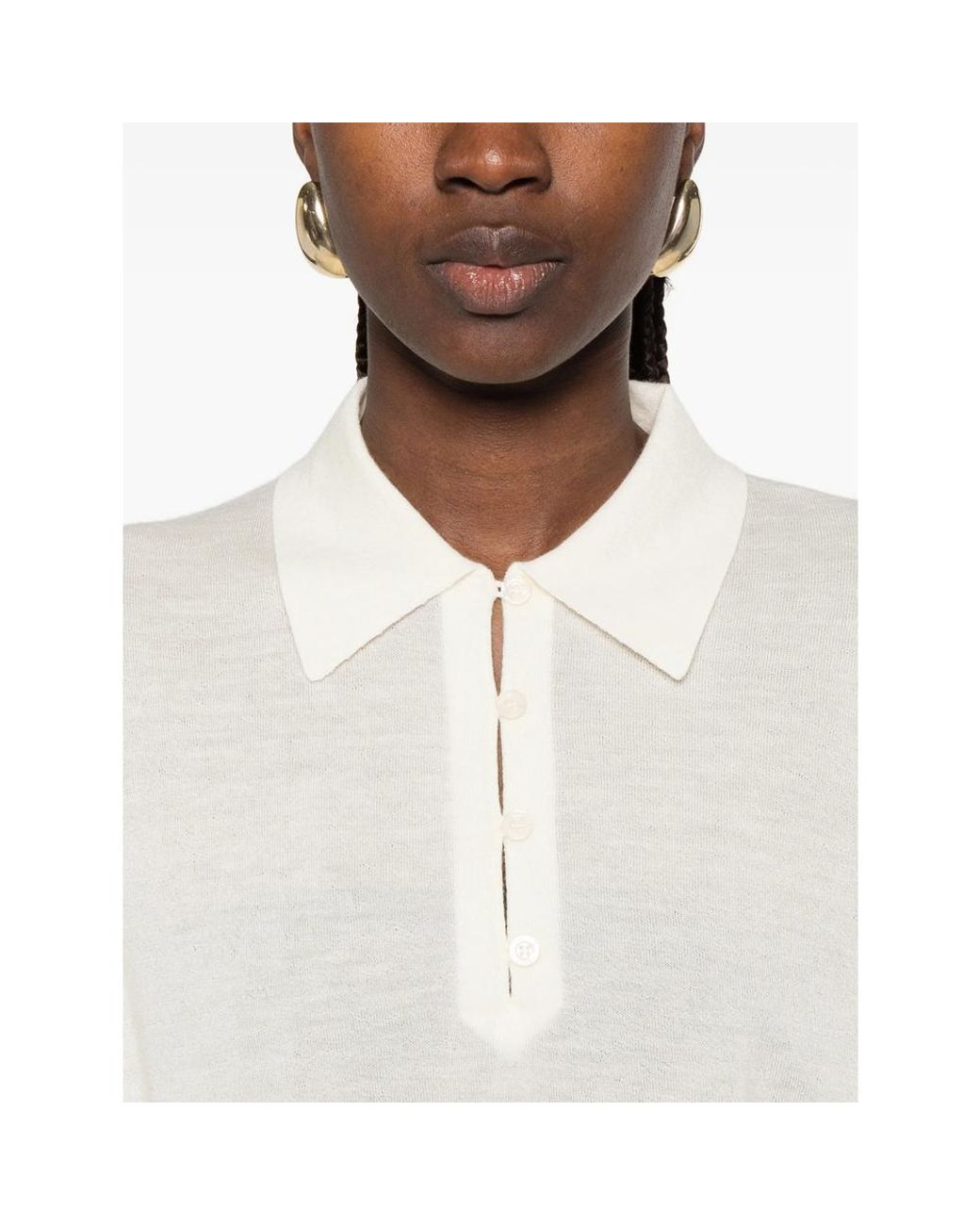 FRAME White Classic-Shaped Polo Shirt