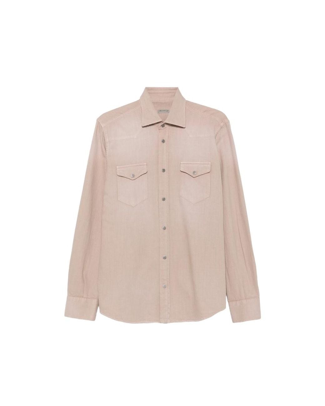 Sartorio Napoli Natural Press-Stud-Fastening Shirt for men