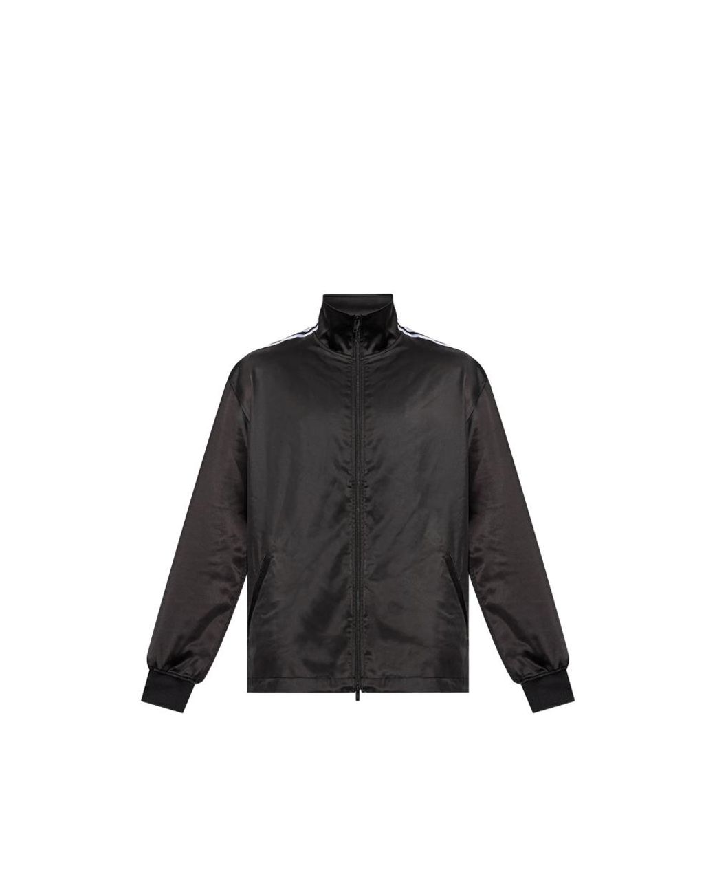 Y-3 Black Satin Gradient 3-Stripes Track Top for men