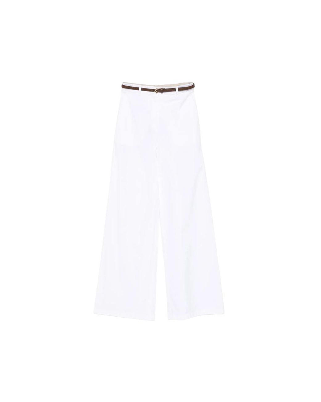 Max Mara White Wide Trousers