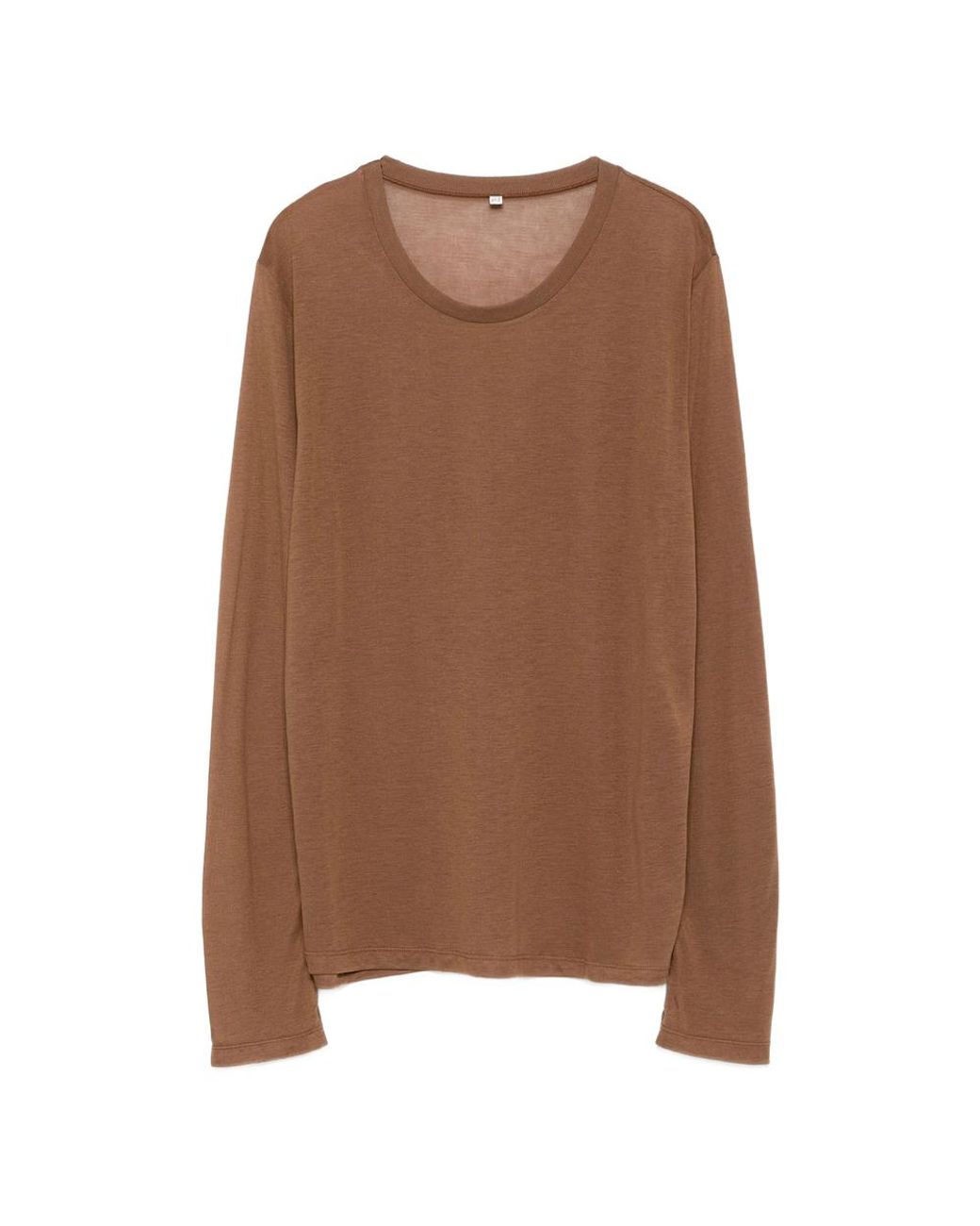Baserange Brown Round-Neck Long-Sleeve Top