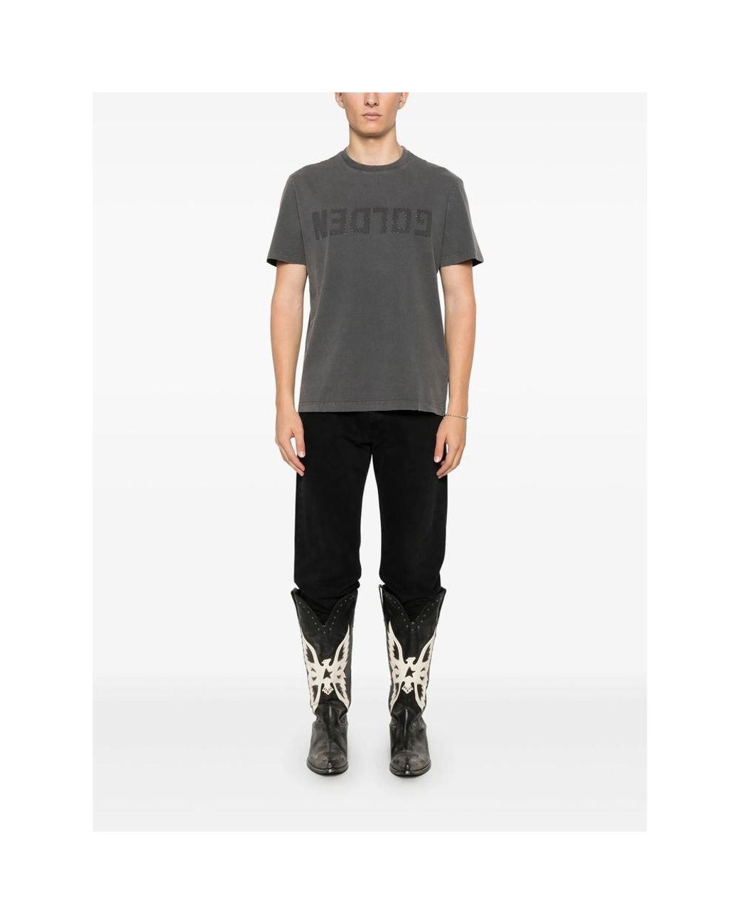 Golden Goose Deluxe Brand Gray T-Shirts & Vests for men