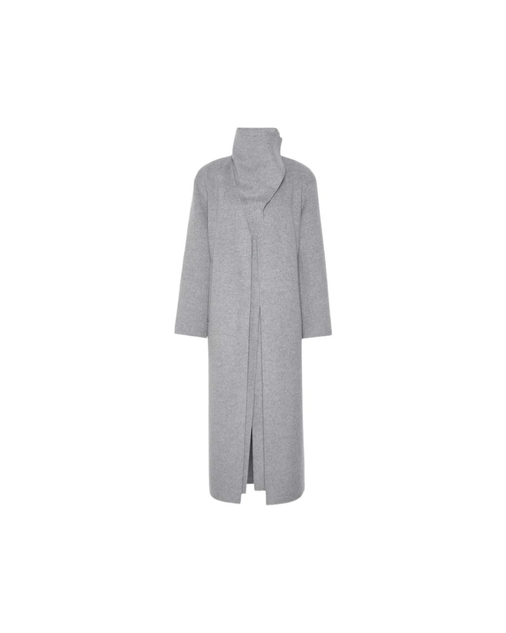 Sportmax Gray Pure Wool Long Coat