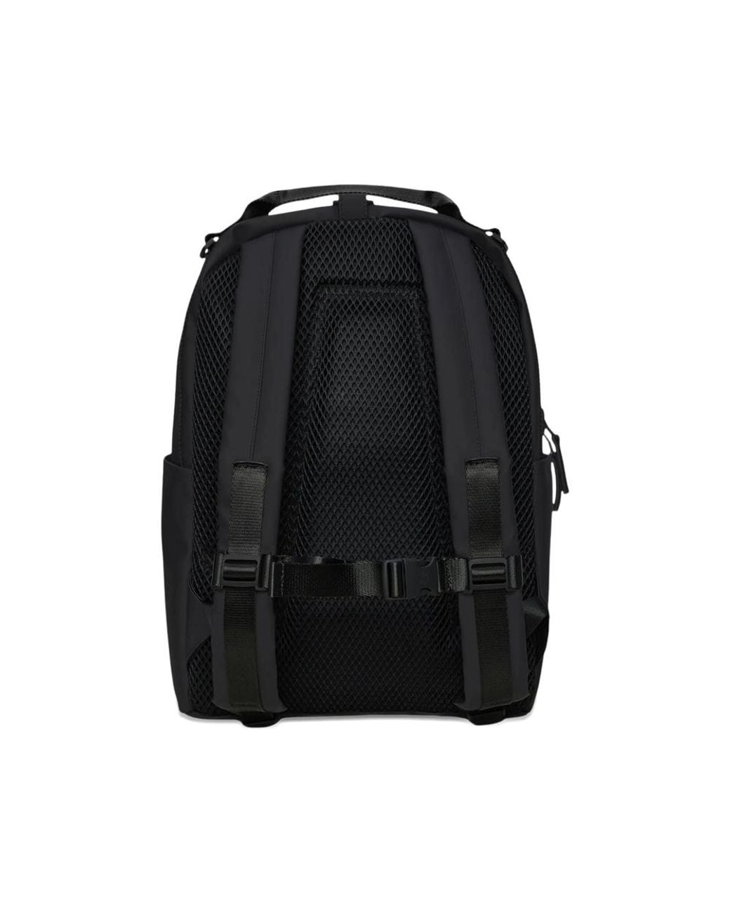 Rains Black Matte-Finish Backpack for men