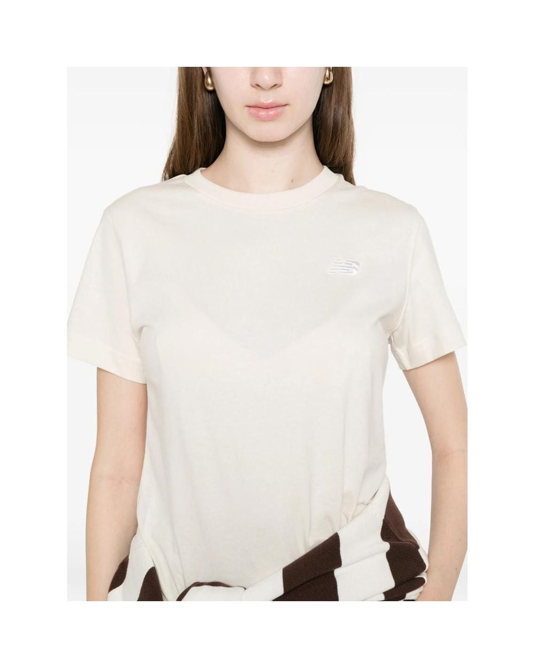 New Balance White Crew Neck T-Shirt