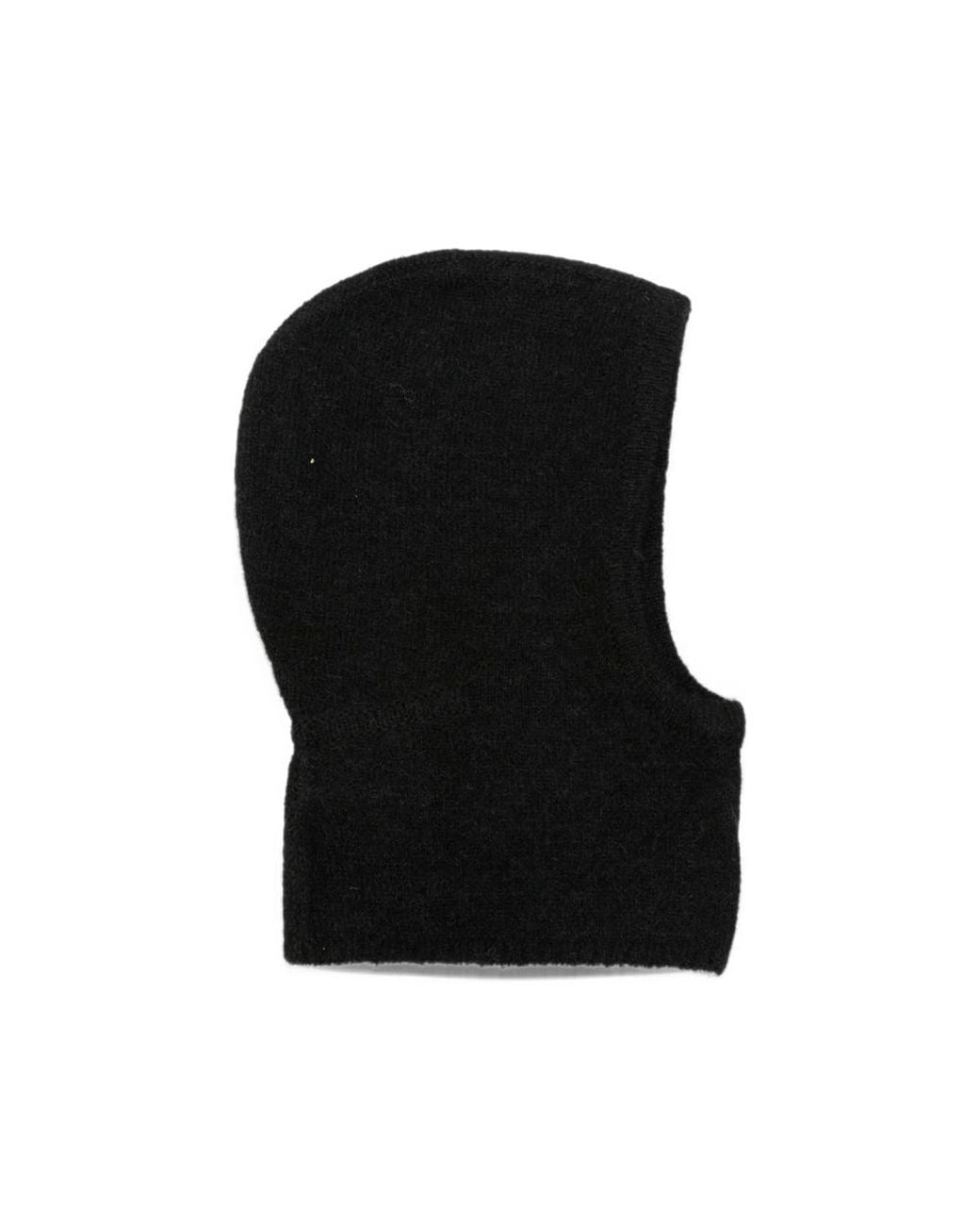 Low Classic Black Knitted Balaclava Hat
