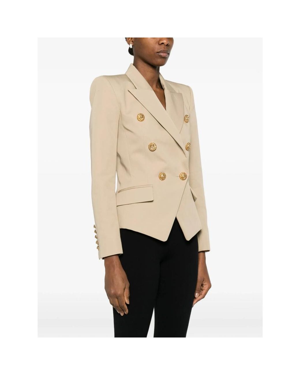 Balmain Black Six-Button Blazer
