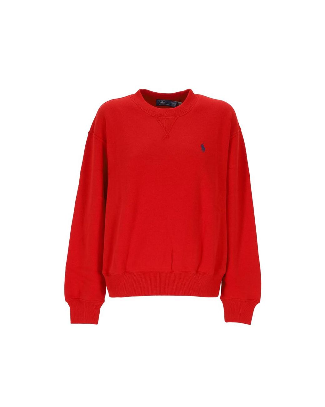 Ralph Lauren Red Fleece Crewneck Sweatshirt