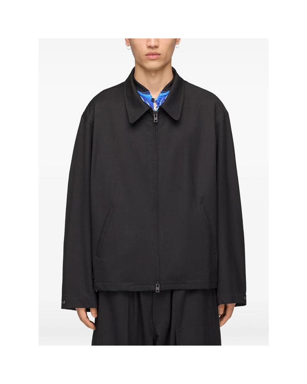 Y-3 Black Tailored Zip-Up Jacket for men