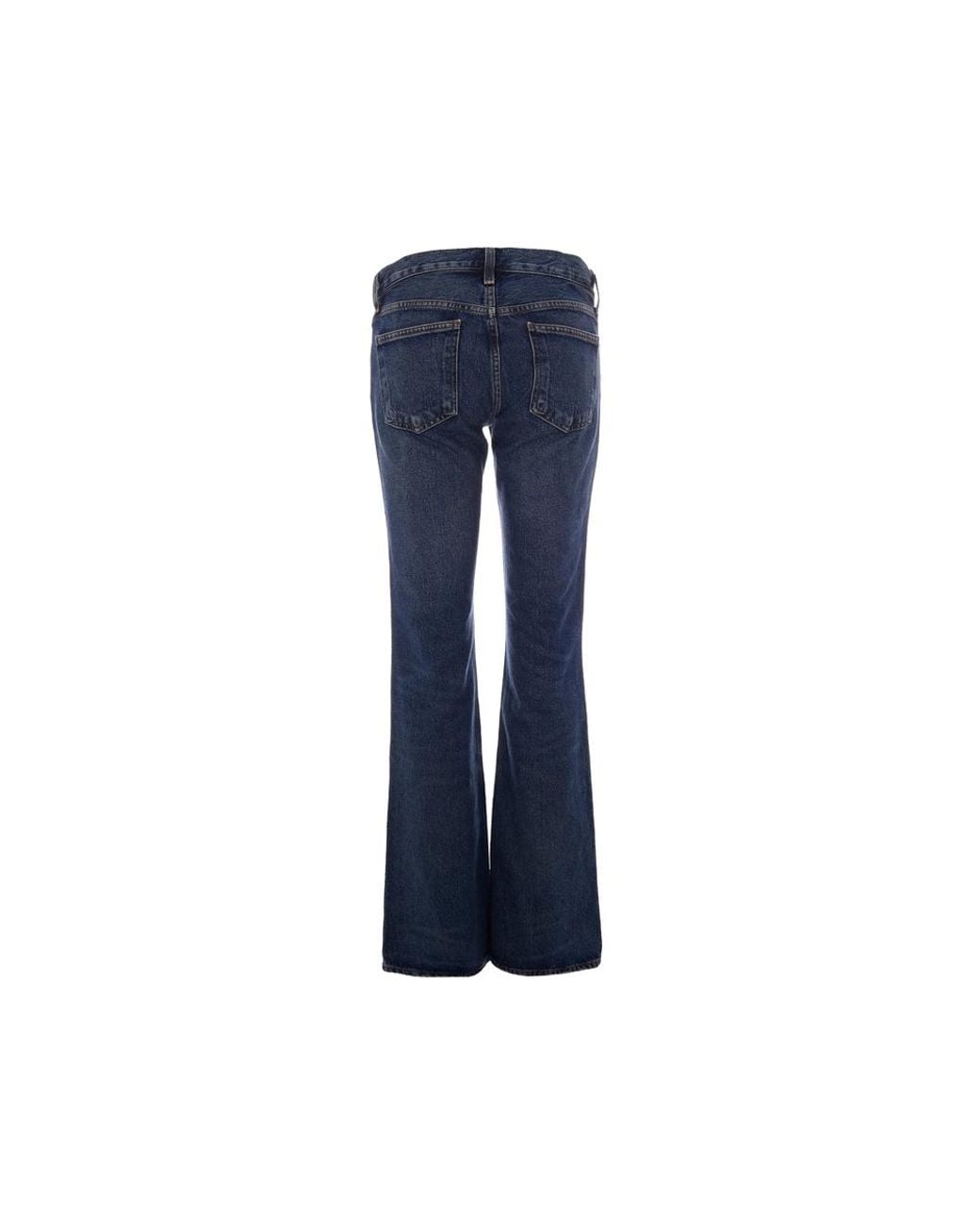 Agolde Blue Faded-Effect Flared-Leg Jeans