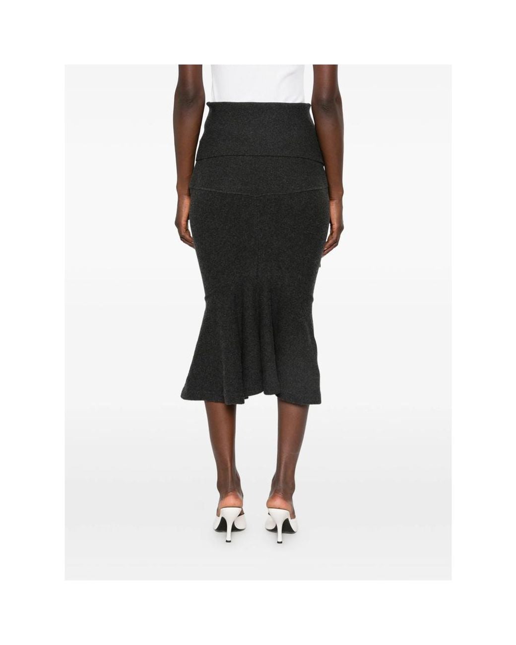 Jacquemus Black The Fiocco Tie-Fastening Flounce-Hem Skirt