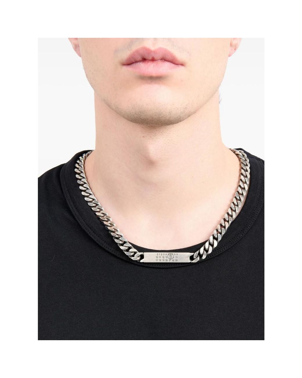 MM6 by Maison Margiela Metallic Classic Chain Necklaces for men