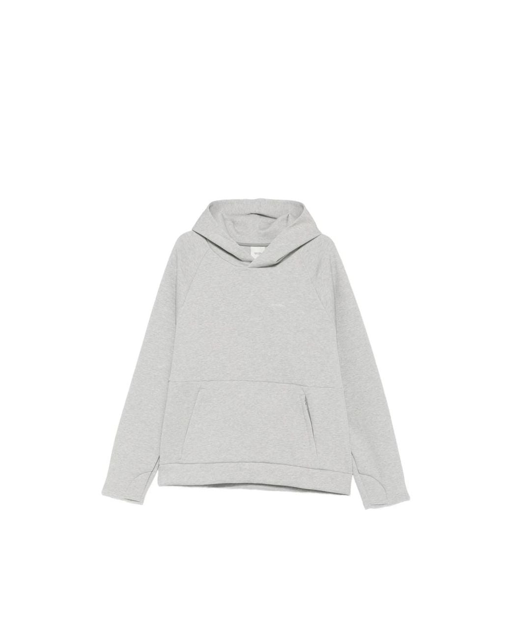 Calvin Klein White Raglan-Sleeve Pouch-Pocket Hoodie for men