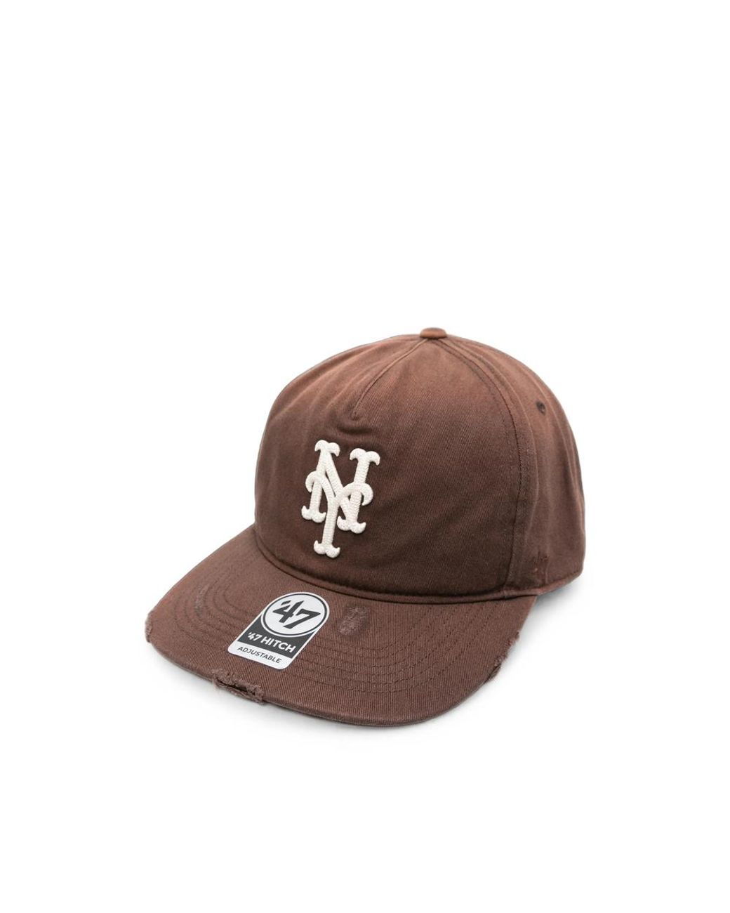 Represent Brown Distressed Embroidered-Logo Cap for men